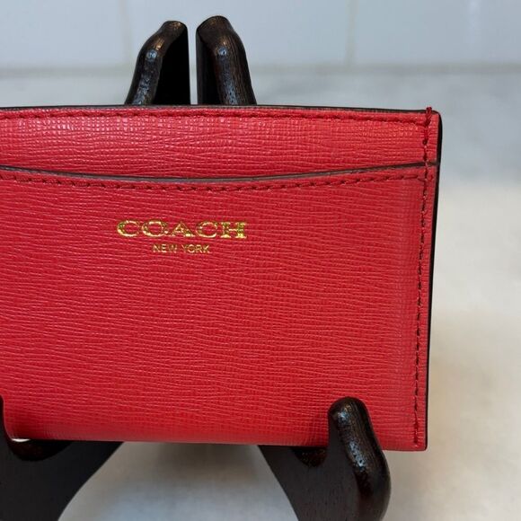 Coach Saffiano Leather Slim Card Holder - Picture 3 of 15